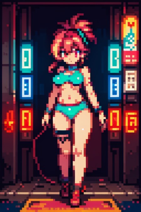 像素霓虹灯风格 Lora
